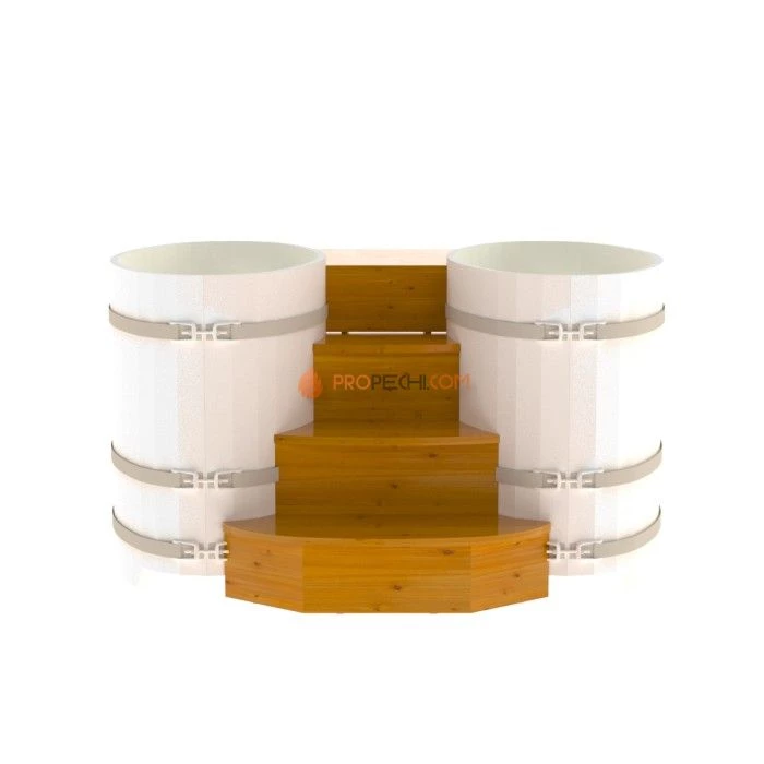 Подиум BentWood на 2 купели 0,69х1,31 Рустик натуральный