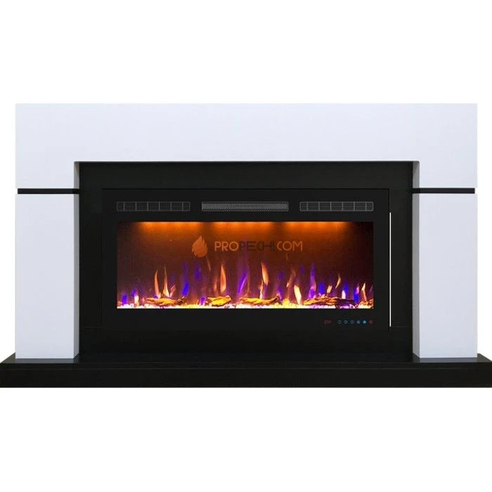 Каминокомплект Royal Flame Lindos - Белый (Ширина 1470мм) с очагом Crystal 36 RF