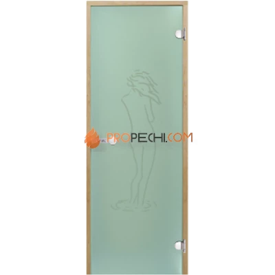 Дверь для бани Harvia STG 8x19 коробка ольха, стекло зеленое Фигура