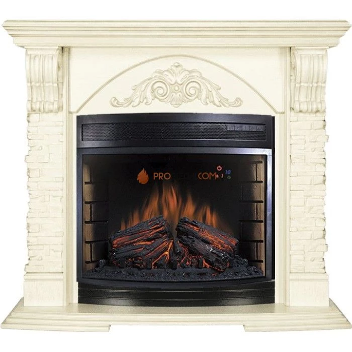 Каминокомплект Royal Flame Rimini - Слоновая кость с патиной с очагом Dioramic 28 LED FX