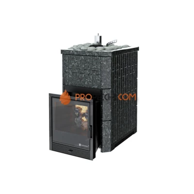 Дровяная печь для бани ИзиСтим Южная 9 в камне Пироксенит