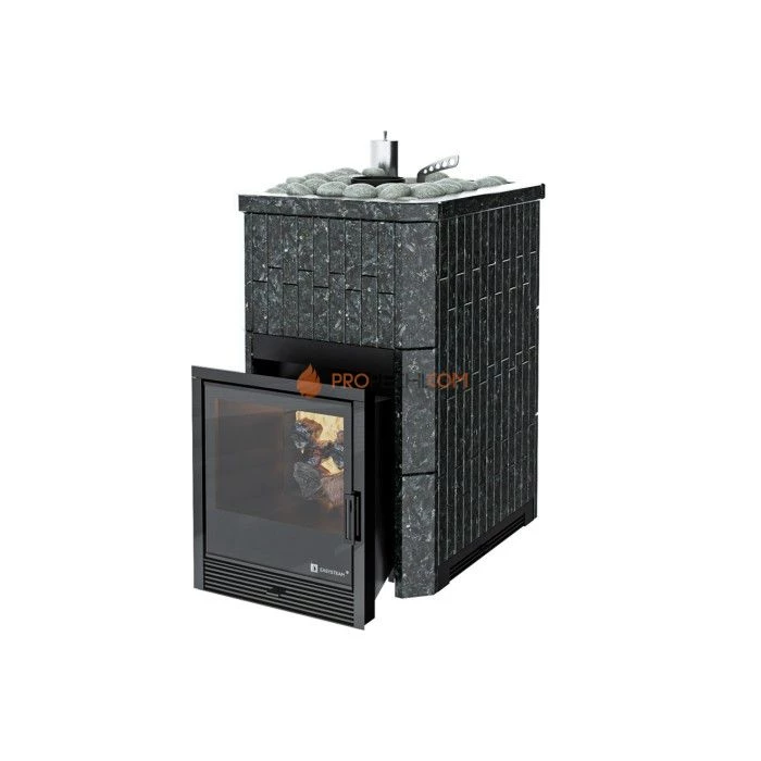 Дровяная печь для бани ИзиСтим Южная 9 в камне Пироксенит