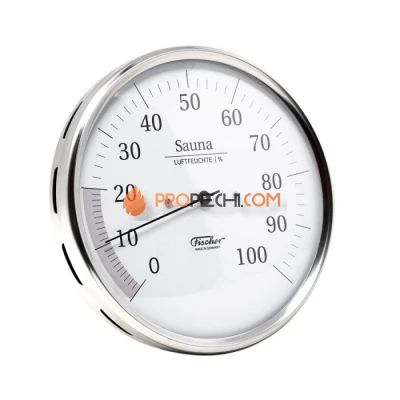 Гигрометр для сауны Fischer в корпусе из нержавеющей стали