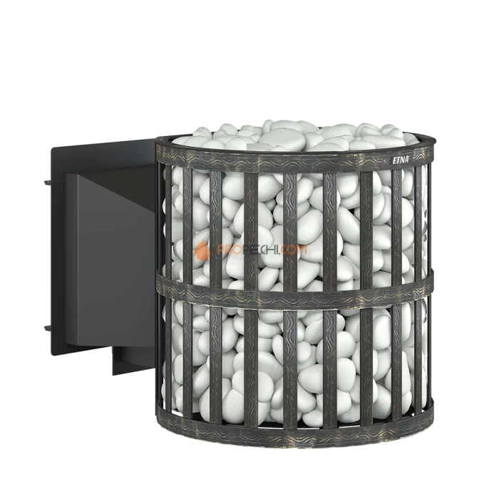 Печь для бани ЭТНА 24 (Панорама) М Ковка