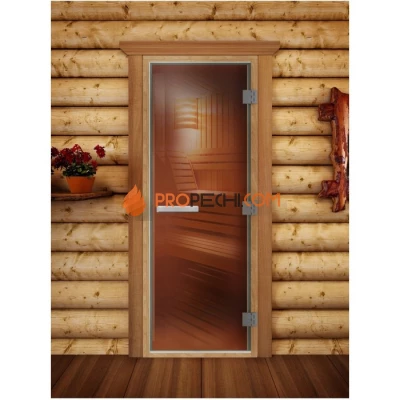 Дверь для бани DoorWood Престиж Лайт Бронза, 2000x800 мм