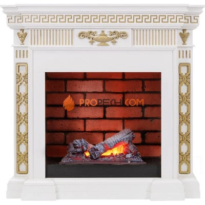 Каминокомплект Dimplex Greece - Белый с золотом с очагом Cassette 400 NH