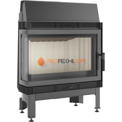 Каминная топка стальная Kratki Blanka 670/570/L/BS (угловое стекло слева) (12 кВт)