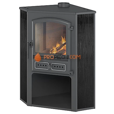 Печь-камин Этна (БКД) угловой «Антрацит»