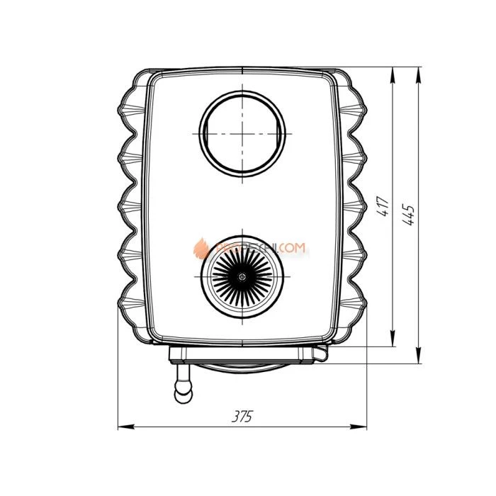Печь-камин Атмосфера Бахтинка - серый