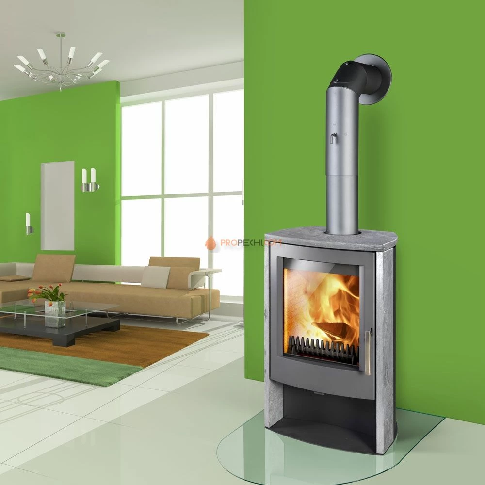 Печь-камин Thorma ALVESTA II, серый/стеатит