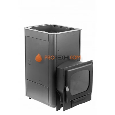 Дровяная печь для бани Варвара Мини Панорамная дверь