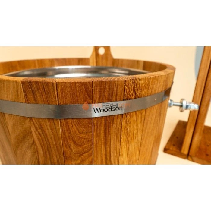 Обливное устройство Woodson с нержавеющей вставкой, 17 л., дуб