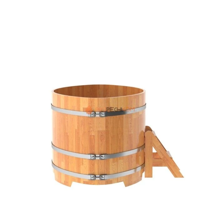 Купель BentWood овальная из сращенных ламелей натуральной лиственницы 1,15х1,83