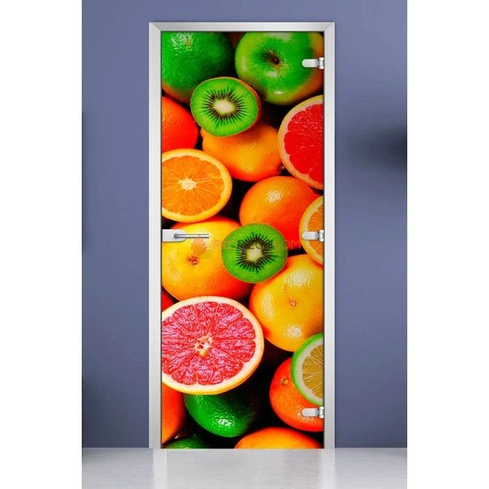 Стеклянная межкомнатная дверь DoorWood с фотопечатью Fruite-07, 2000х800 мм