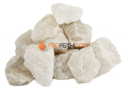 Камни для бани Белый кварцит 20 колотый