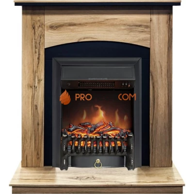 Каминокомплект Royal Flame Barcelona (разборный) - Дуб галифакс с очагом Fobos FX Black