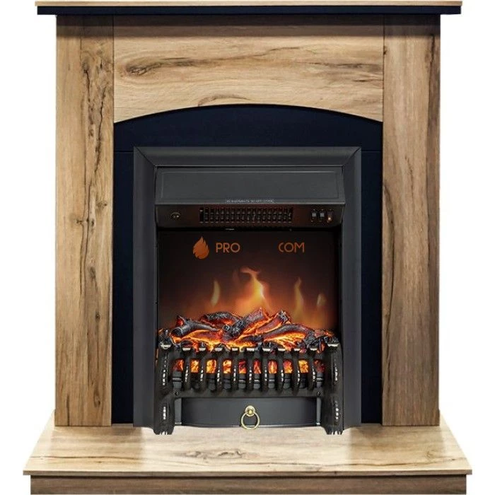 Каминокомплект Royal Flame Barcelona (разборный) - Дуб галифакс с очагом Fobos FX Black