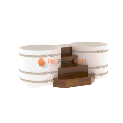 Подиум BentWood на 2 купели D 1,17 срощенная мореная