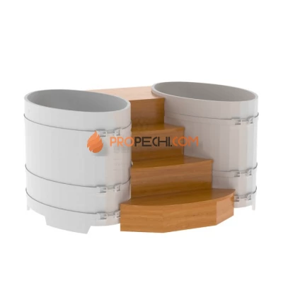 Подиум BentWood на 2 купели 0,8х1,42 из натурального дуба