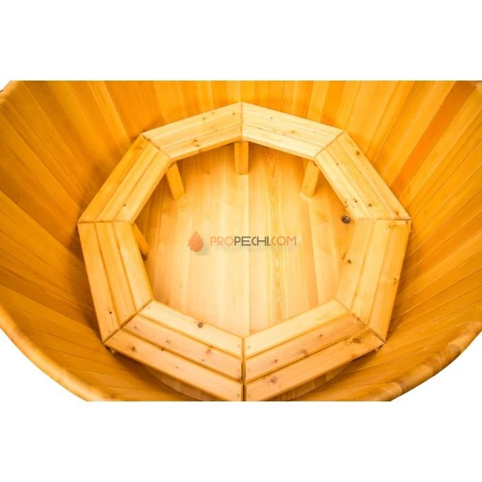 Купель круглая НКЗ из кедра, диаметр 120 см, высота 100 см