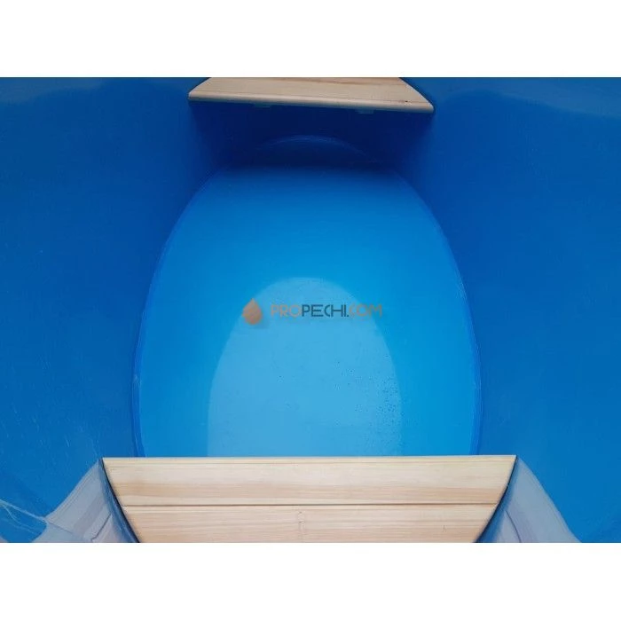 Купель овальная НКЗ PREMIUM из кедра, с пластиковой вставкой, 120x78x100 см