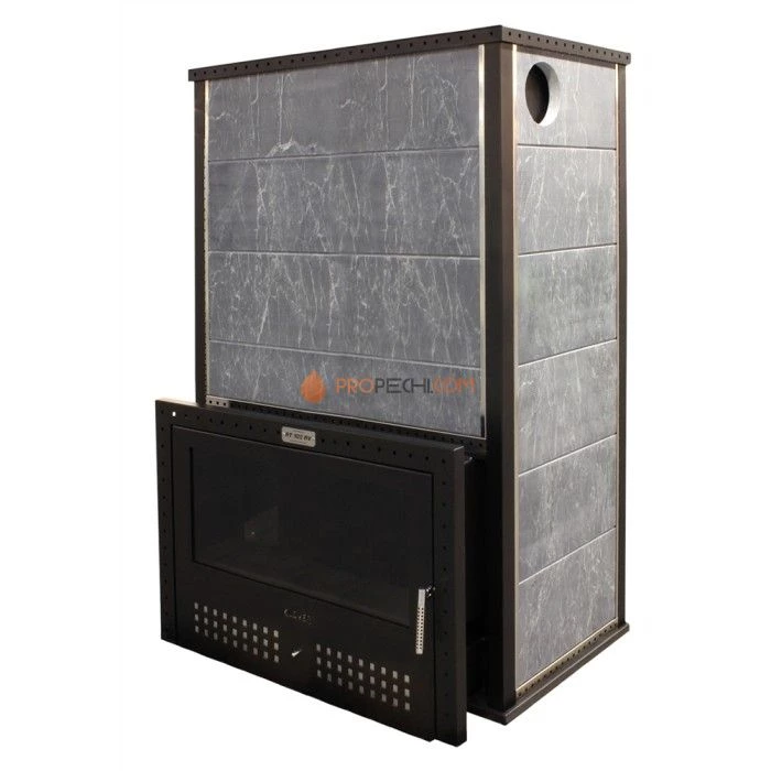 Дровяная печь для бани Klover RT 100-RV ( Жадеит 40 мм )