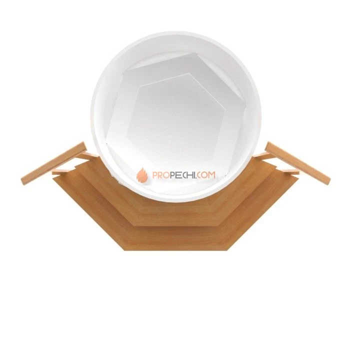 Подиум BentWood для купели лиственница натуральная. сегмент 1/8