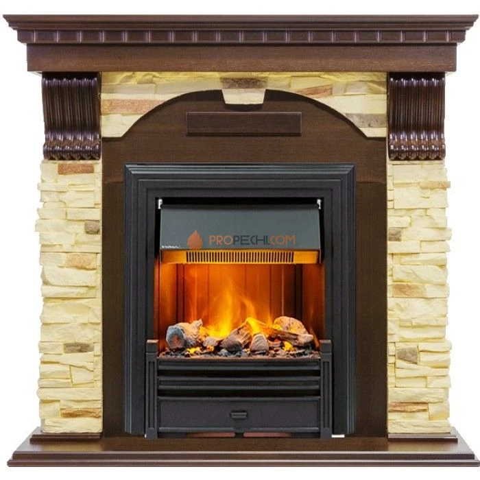 Каминокомплект Dimplex Dublin - Темный дуб / Сланец с очагом Brookline Black