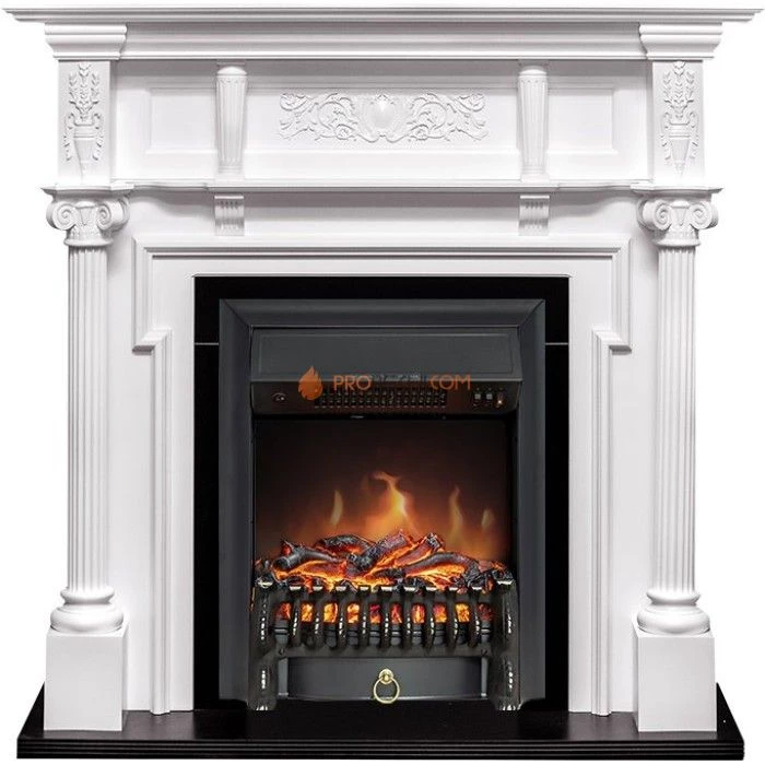 Каминокомплект Royal Flame Oxford - Белый с очагом Fobos FX Black