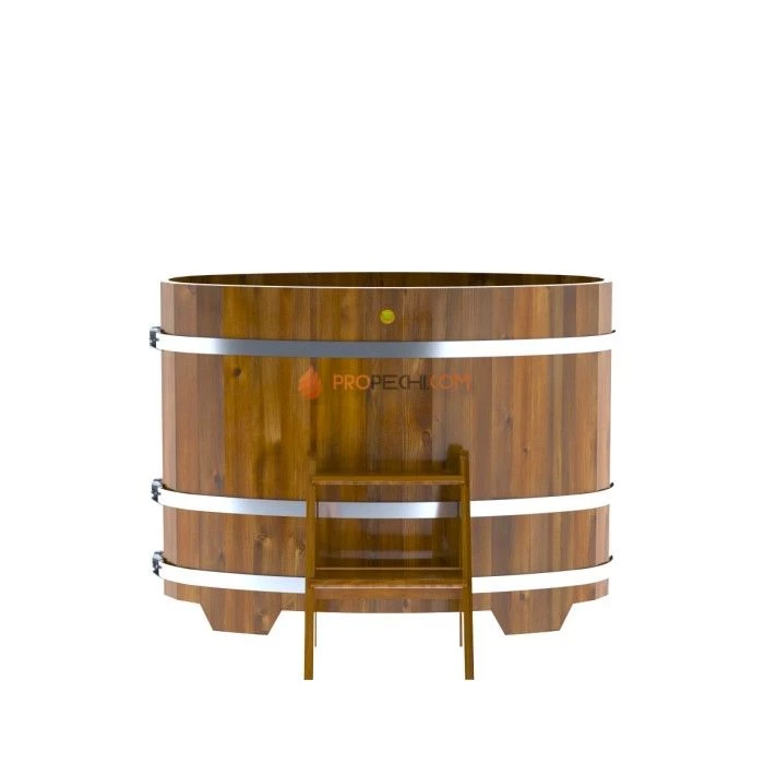 Купель BentWood овальная из мореной лиственницы 0,69х1,31 Рустик