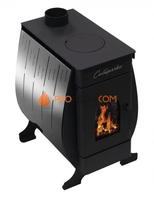 Отопительная печь НМК Сибирячка-9 с кожухом из нержавеющей стали
