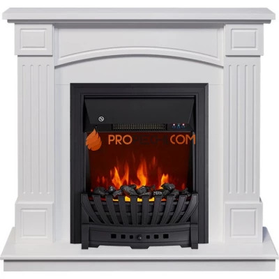 Каминокомплект Royal Flame Boston - Белый (Высота 925см) с очагом Aspen Black