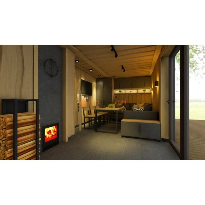 Каркасная двухмодульная баня Woodson 7х5 (утепление 100)