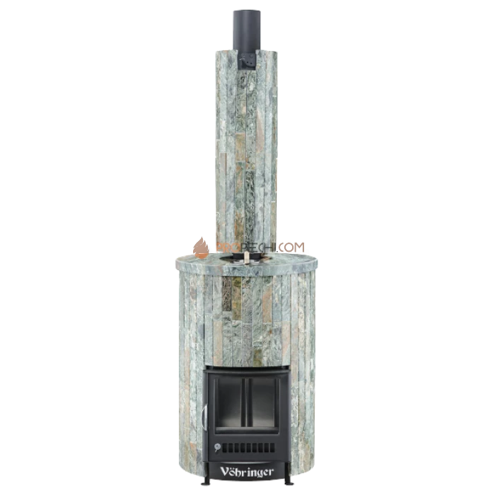 Дровяная печь для бани Ферингер Уют-25 до 25 м³ - Жадеит наборный