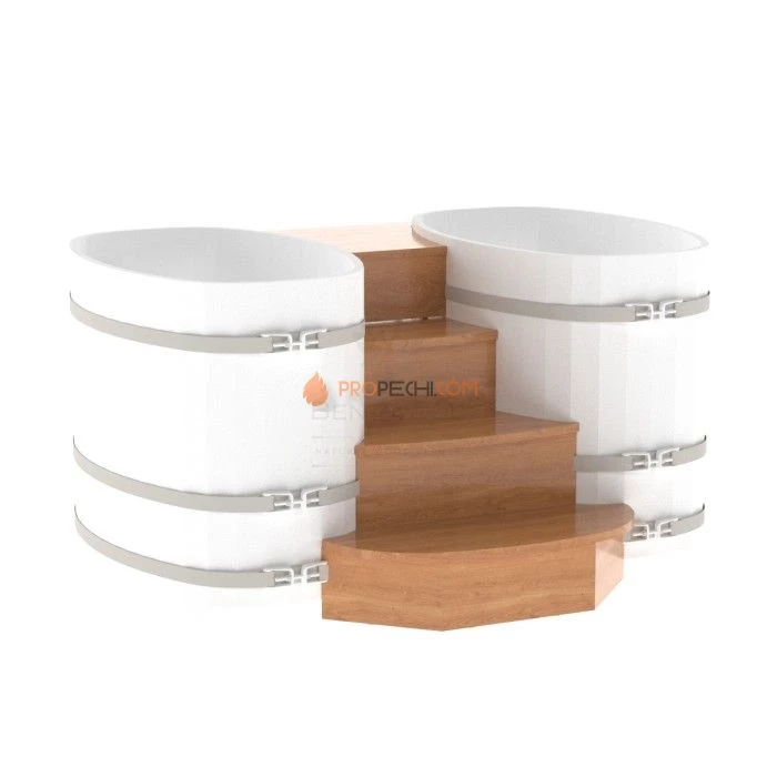 Подиум BentWood на 2 купели 0,76х1,16 из натурального дуба