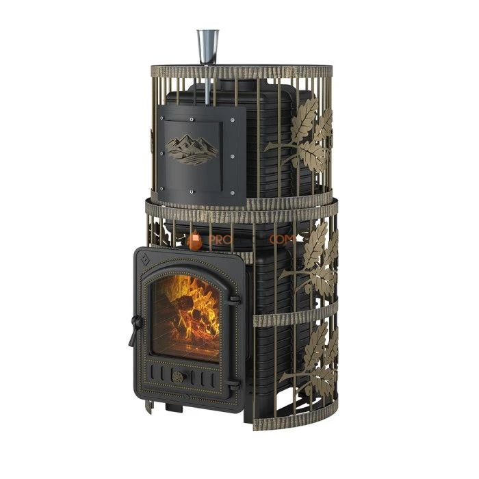Чугунная печь для бани Эверест Легкий пар Профи Ковка Б/В