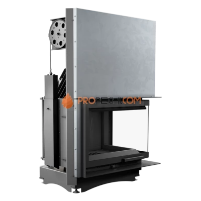 Каминная топка Kratki Zuzia/P/BS/G (угловое стекло справа, гильотина)