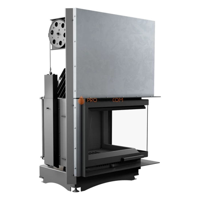 Каминная топка Kratki Zuzia/P/BS/G (угловое стекло справа, гильотина)