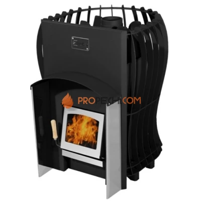 Дровяная печь для бани Вулкан Этна 20 Премиум Арка стекло