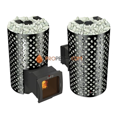 Дровяная печь для бани Grill’D Violet World Romb Long Window Max