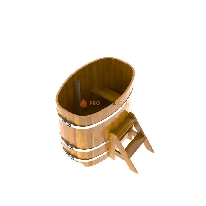 Купель BentWood овальная из натуральной лиственницы 0,76х1,16 Рустик