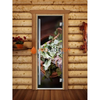 Дверь для бани DoorWood Престиж Фотопечать А008, 1900x700 мм