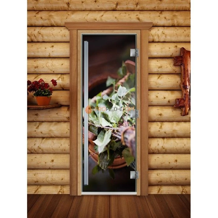 Дверь для бани DoorWood Престиж Фотопечать А008, 1900x700 мм
