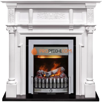 Каминокомплект Dimplex Oxford - Белый с очагом Danville Chrome FB2