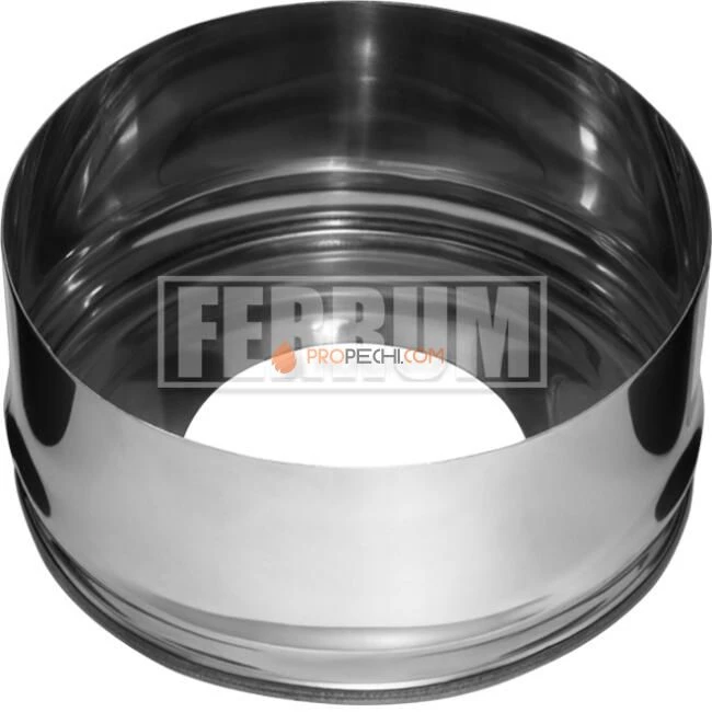 Заглушка с отверстием, толщина 0.5 мм, Ø200x280 торцевая, для сендвича