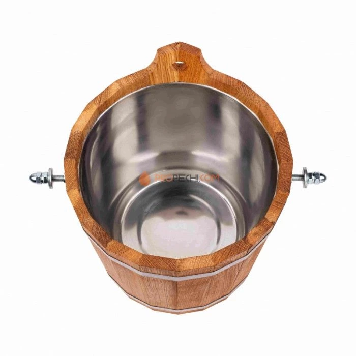 Обливное устройство Woodson с нержавеющей вставкой, 20 л, дуб