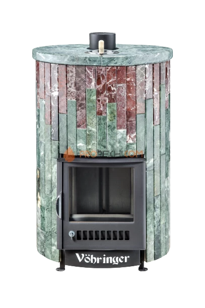 Банная печь Ферингер Уют-18 ПФ Змеевик + мрамор Россо Леванте