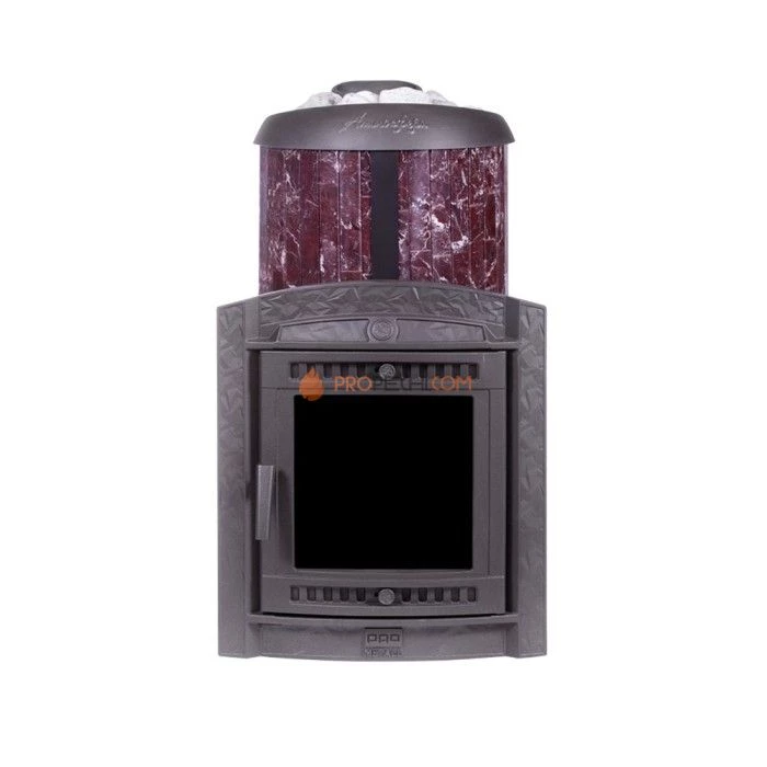 Чугунная печь для бани Атмосфера XL ламели Россо Леванто