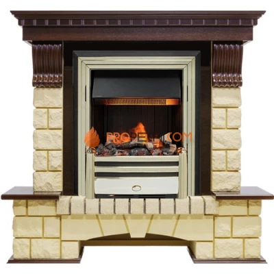 Каминокомплект Dimplex Pierre Luxe - Темный дуб / Шампань (Высота 1050мм) с очагом Cavendish