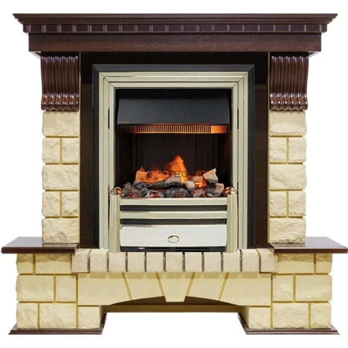 Каминокомплект Dimplex Pierre Luxe - Темный дуб / Шампань (Высота 1050мм) с очагом Cavendish